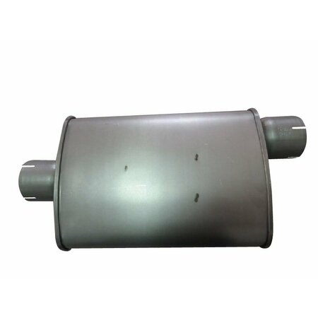 SPEEDFX MUFFLER 412 X 915 Inch Aluminized Steel Case Single 3 Inch Offset Inlet Single 3 Inch Center O 3001AS